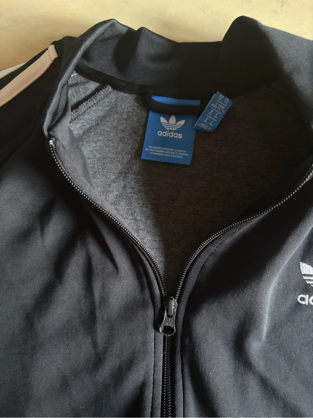 Mens Adidas Originals Firebird Track Suit set Zip Jacket & Pants BLACK Size XL